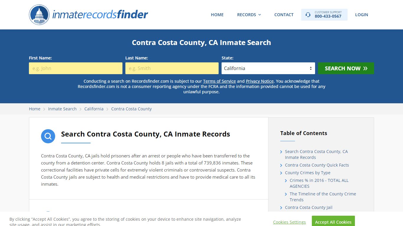 Contra Costa County, CA Inmate Lookup & Jail Records Online